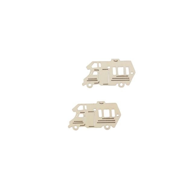 Streuteile Wohnmobil, 5x2,6cm 10St. Holz, natur, FSC - Kidis Art