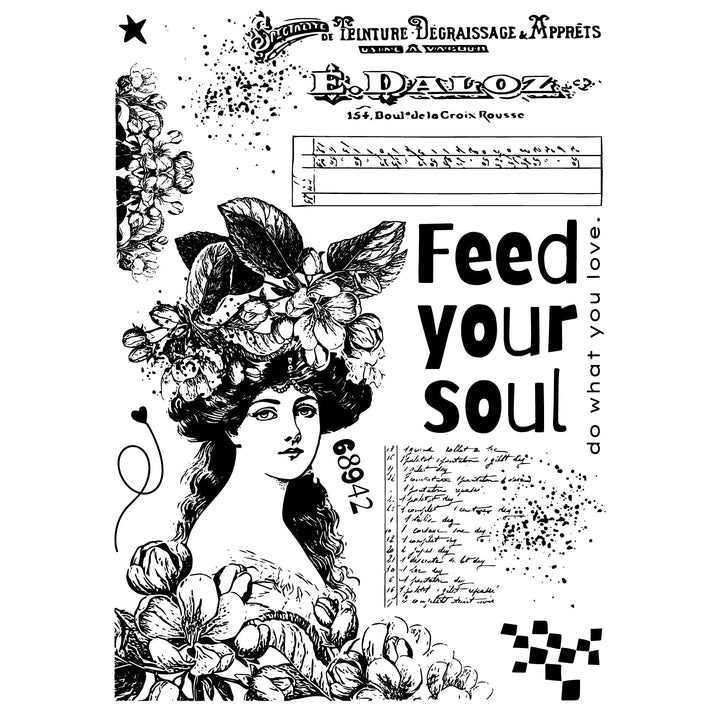 Studio Stempelset, 11 Stück / 3 Schablonen - Feed your Soul von Cat Kerr - Kidis Art