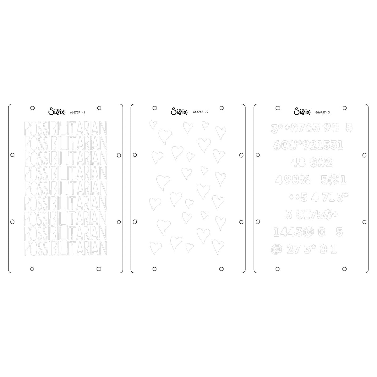 Studio Stempelset 13er-Pack / 3er-Pack Schablonen - "Possibilitarian" von Cat Kerr - Kidis Art