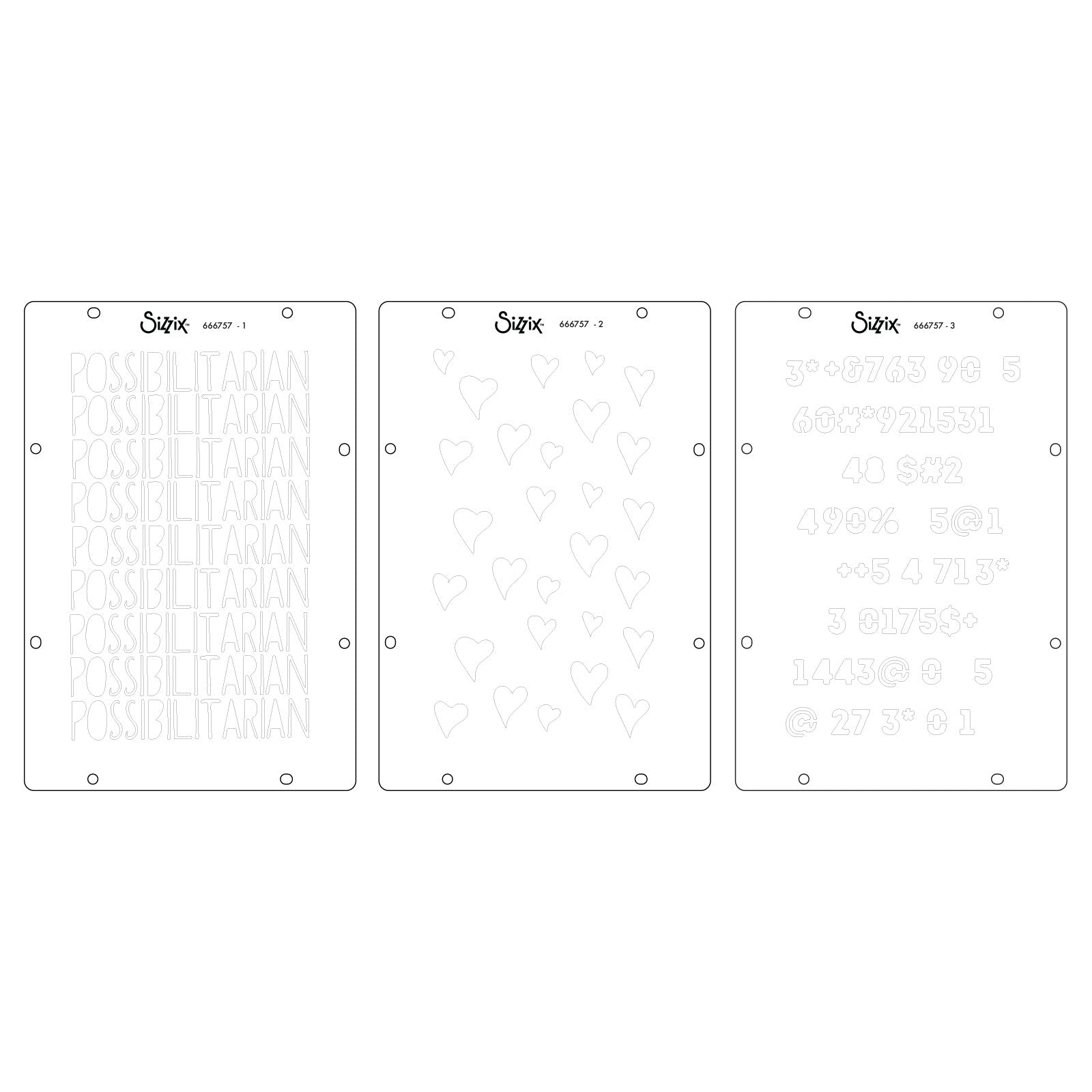 Studio Stempelset 13er-Pack / 3er-Pack Schablonen - "Possibilitarian" von Cat Kerr - Kidis Art