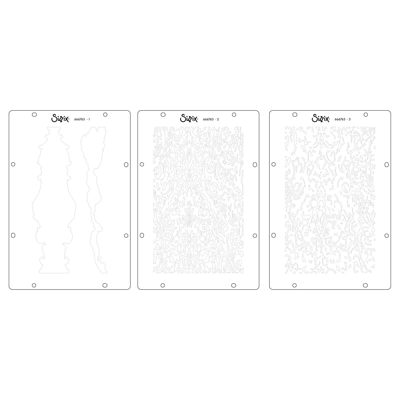Studio Stempelset 14er- Pack / 3er-Set Schablonen - „Ornate“ von Vic Hollins - Kidis Art