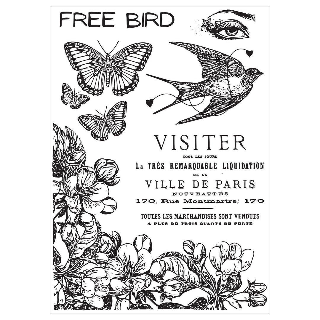 Studio Stempelset 6er- Pack / 3er-Set Schablonen - „The Visiter“ von Cat Kerr - Kidis Art