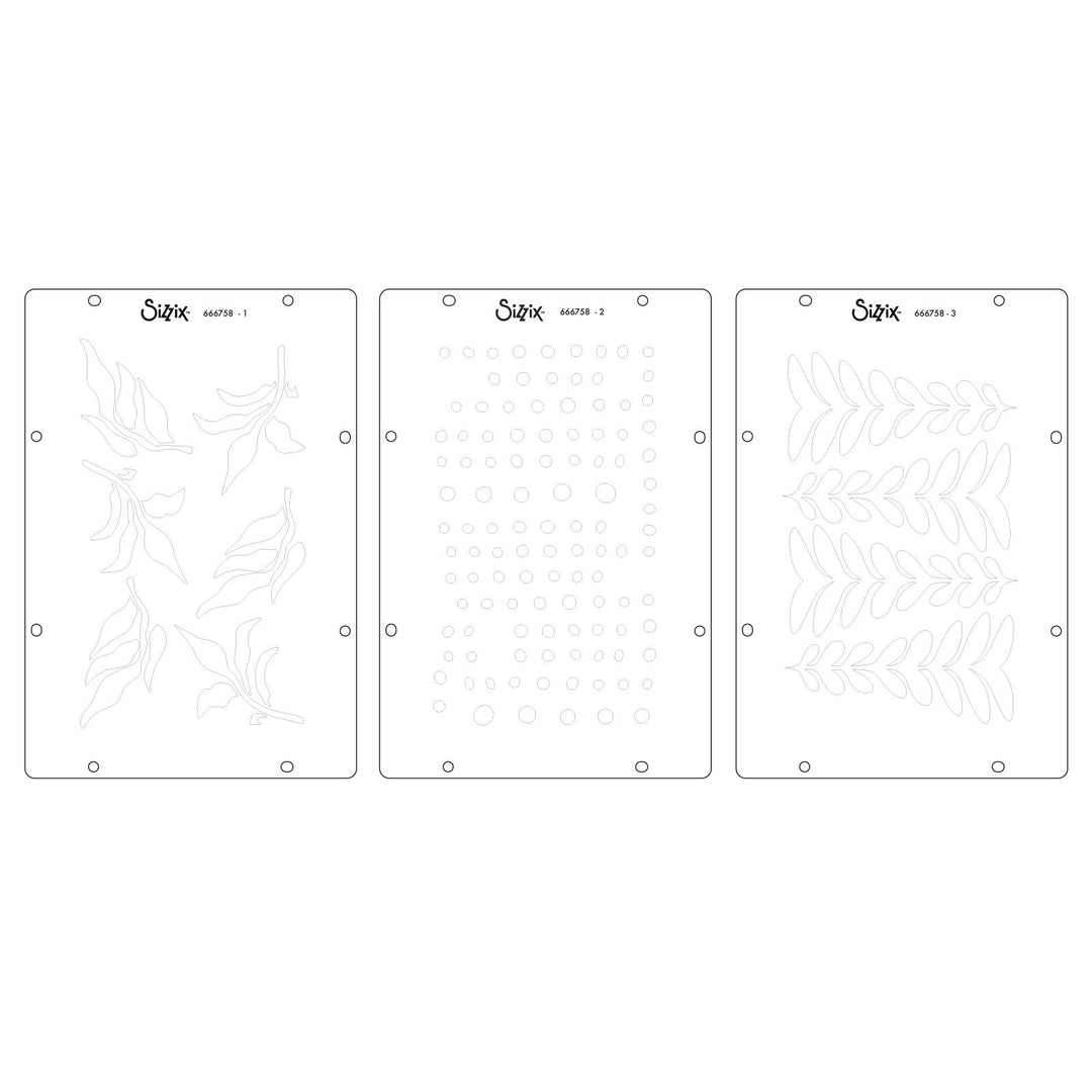 Studio Stempelset 6er- Pack / 3er-Set Schablonen - „The Visiter“ von Cat Kerr - Kidis Art