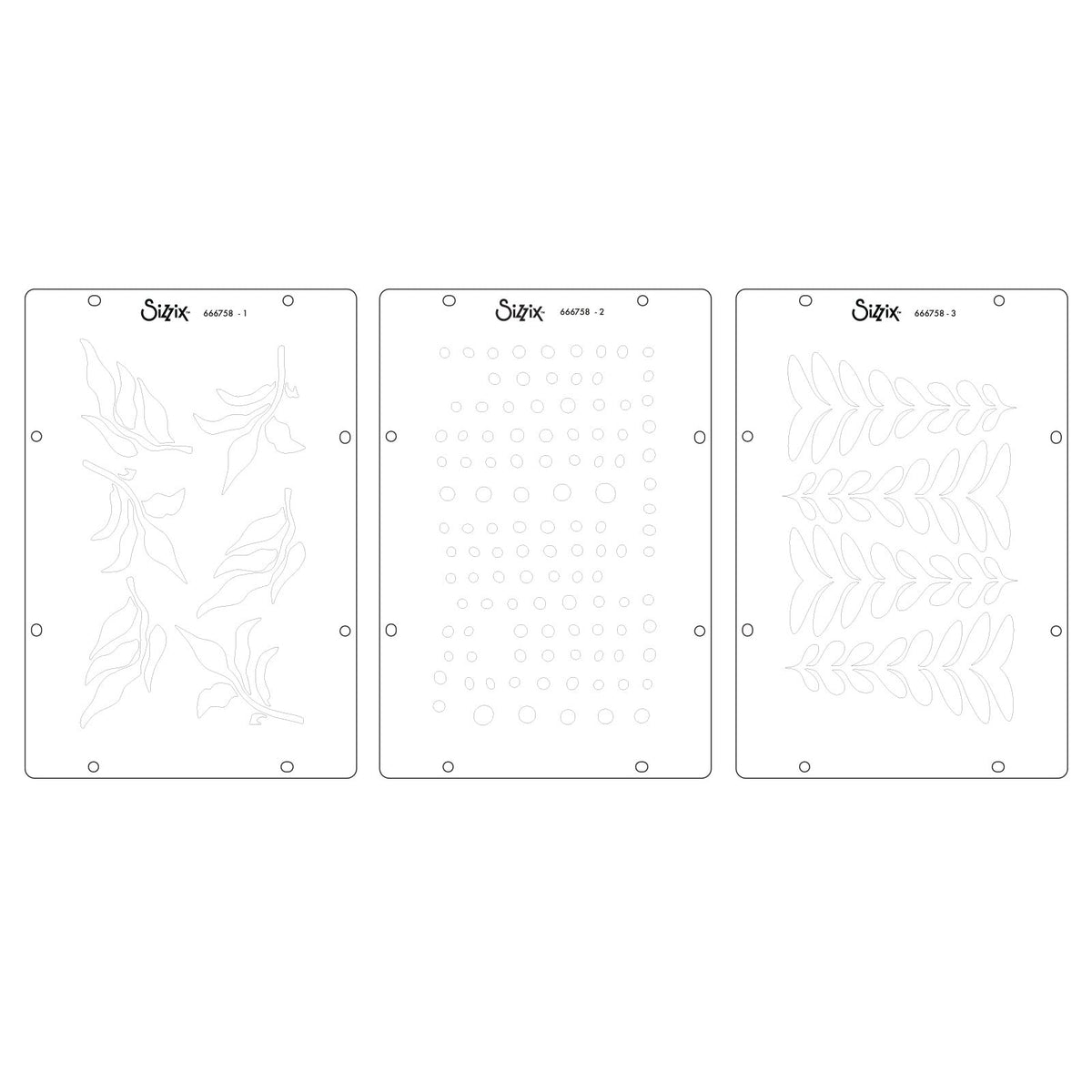 Studio Stempelset 6er- Pack / 3er-Set Schablonen - „The Visiter“ von Cat Kerr - Kidis Art