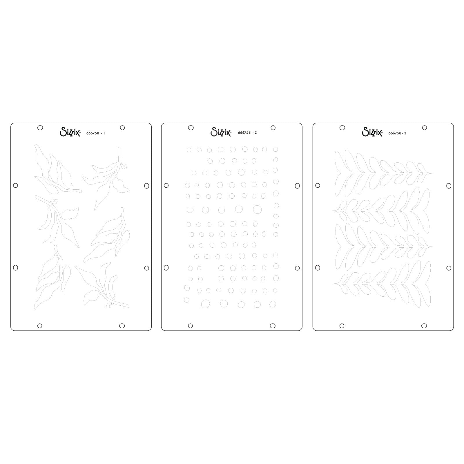 Studio Stempelset 6er- Pack / 3er-Set Schablonen - „The Visiter“ von Cat Kerr - Kidis Art