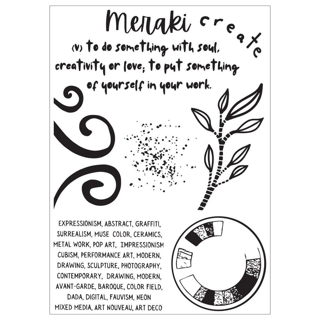 Studio Stempelset 7er-Pack / 3er-Pack Schablonen - "Create" von Cat Kerr - Kidis Art