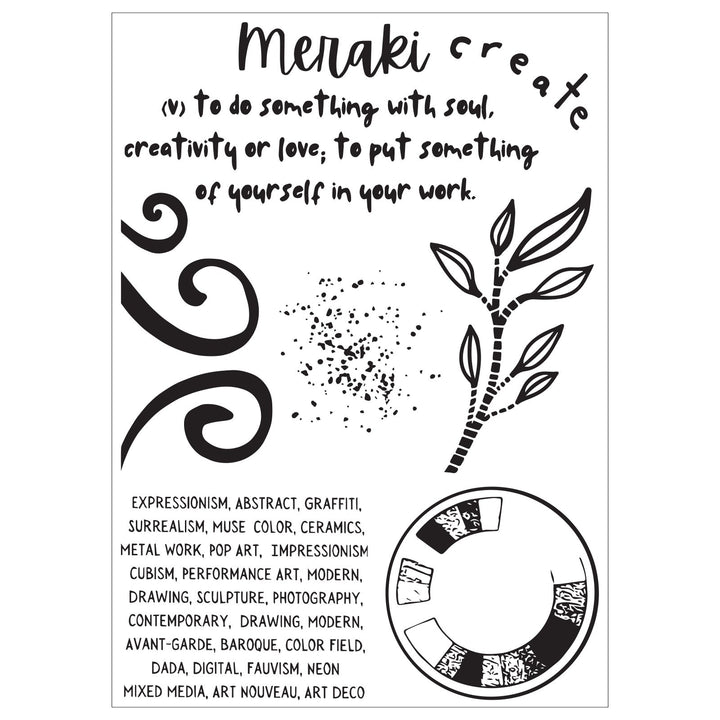 Studio Stempelset 7er-Pack / 3er-Pack Schablonen - "Create" von Cat Kerr - Kidis Art