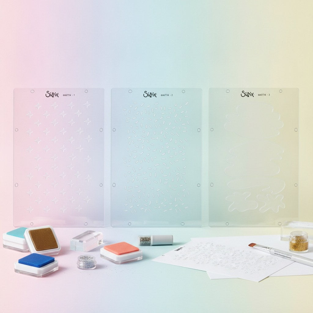 Studio Stempelset 7er-Pack / 3er-Pack Schablonen - "Create" von Cat Kerr - Kidis Art