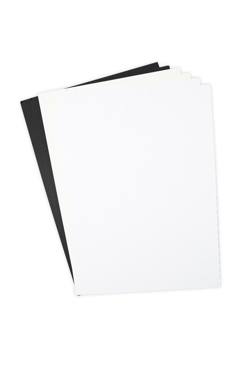 Surfacez Cardstock A4 schwarz/elfenbein/weiss 60 Blatt - Kidis Art