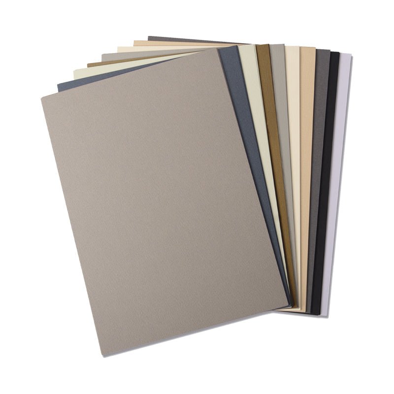 Surfacez - Cardstock-Pack, 10 Neutrale Farben, 60 Blatt - Kidis Art