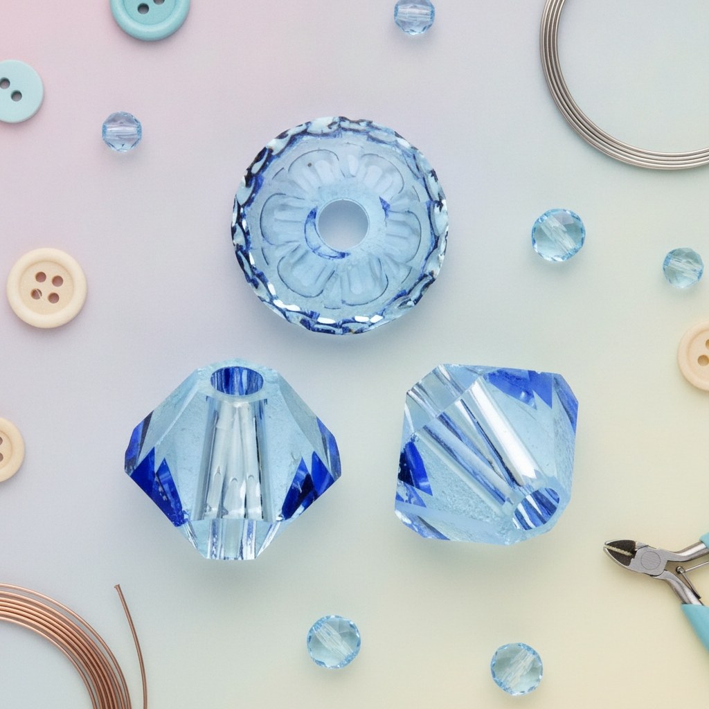 Swarovski-Perlen 4mm 25 Stück hellsafir - Kidis Art