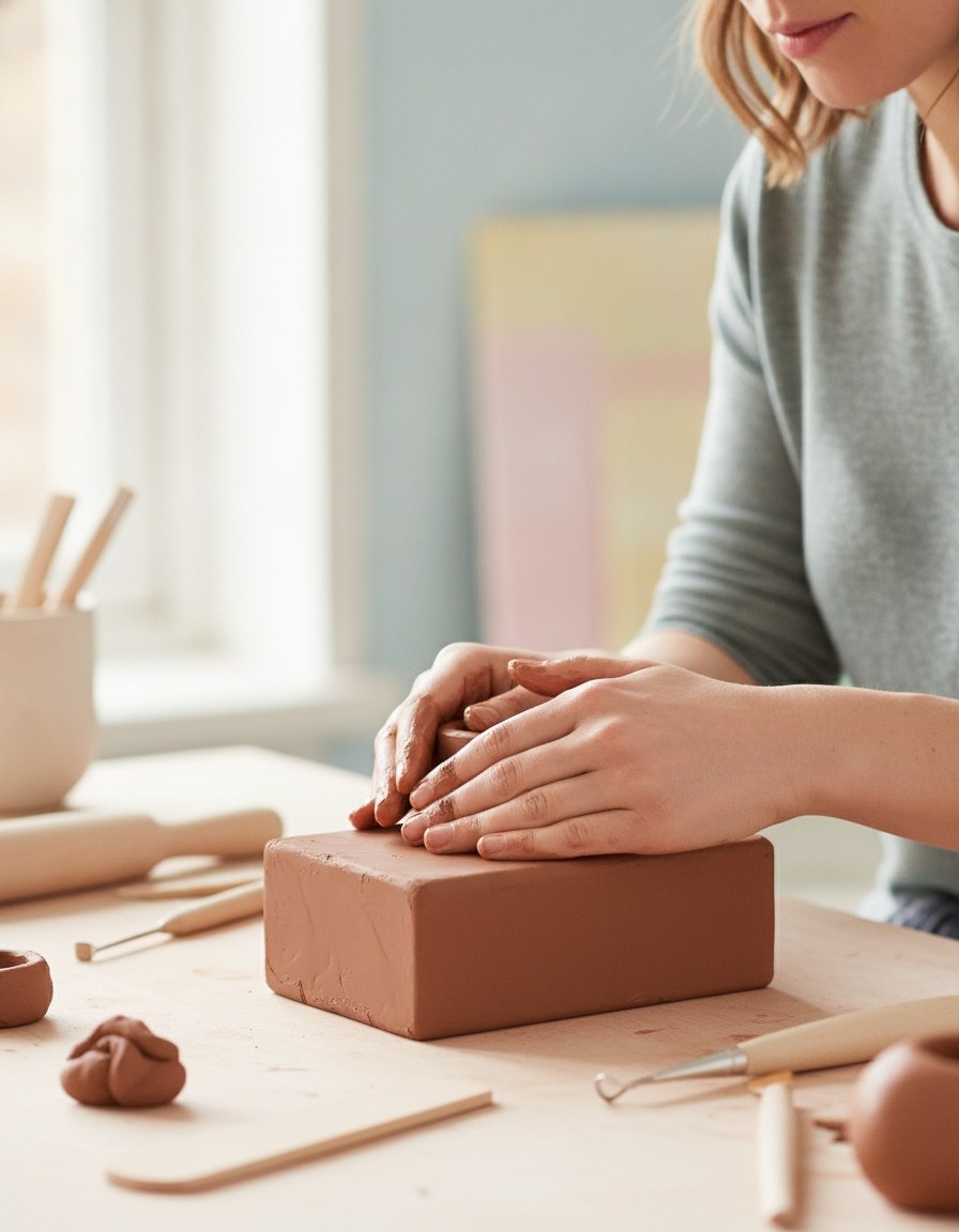 Töpferton 5kg terracotta unschamottiert - Kidis Art