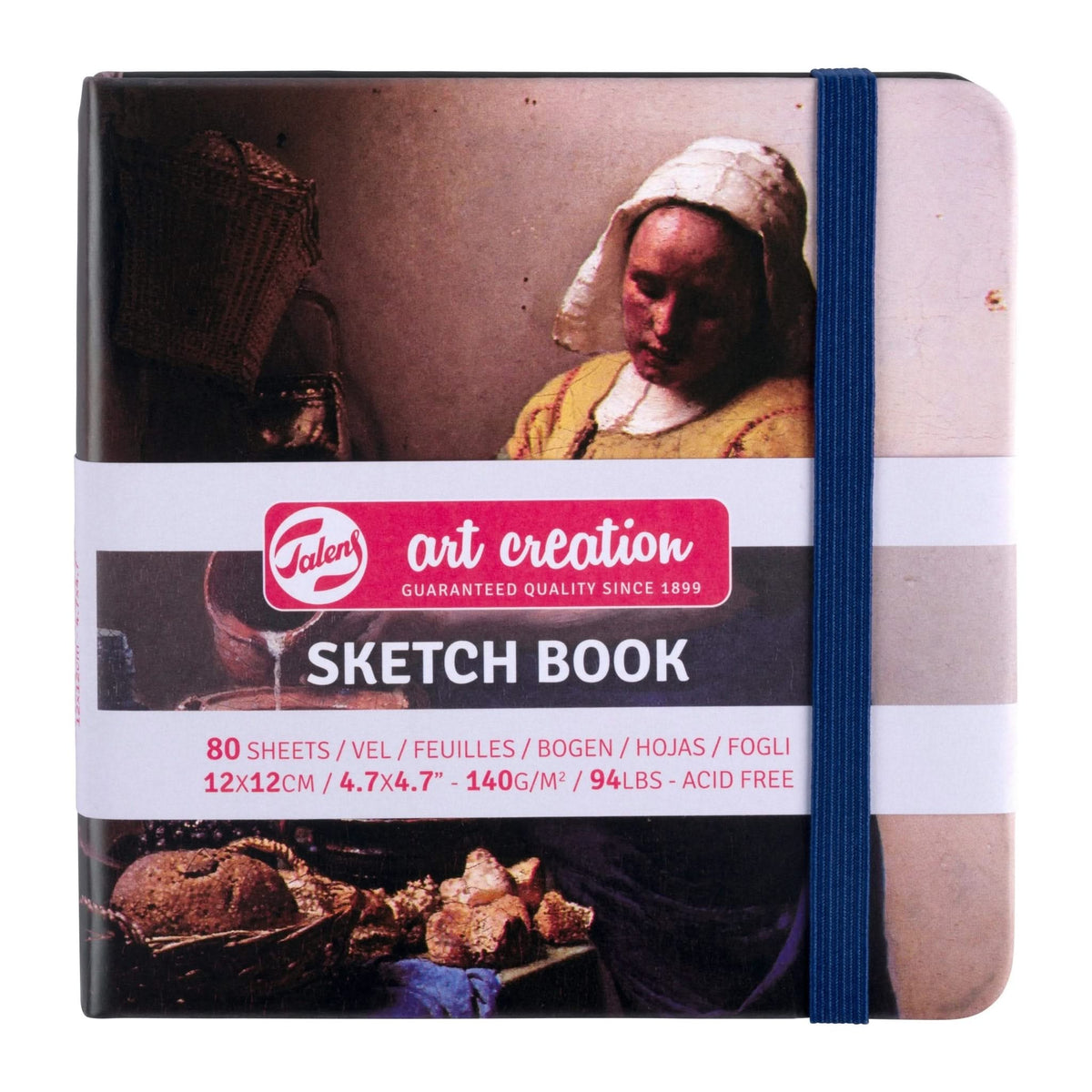 Talens Art Creation Skizzenbuch Dienstmagd mit Milchkrug | 12 x 12 cm, 140 g, 80 Bogen - Kidis Art
