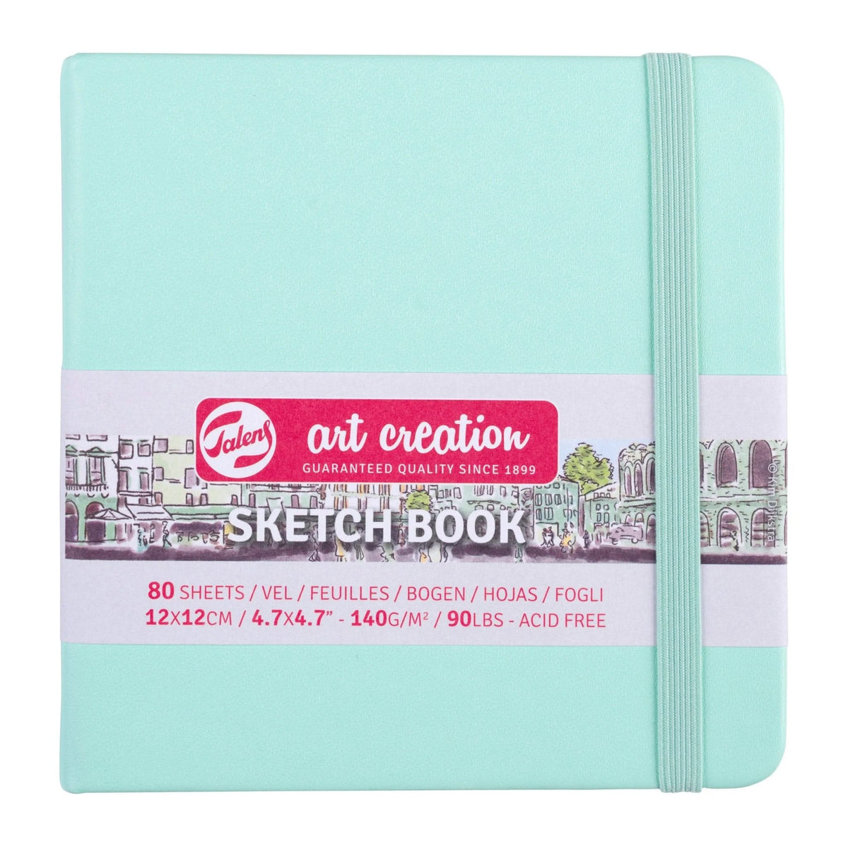 Talens Art Creation Skizzenbuch Fresh Mint 12 x 12 cm 140 g 80 Bogen - Kidis Art