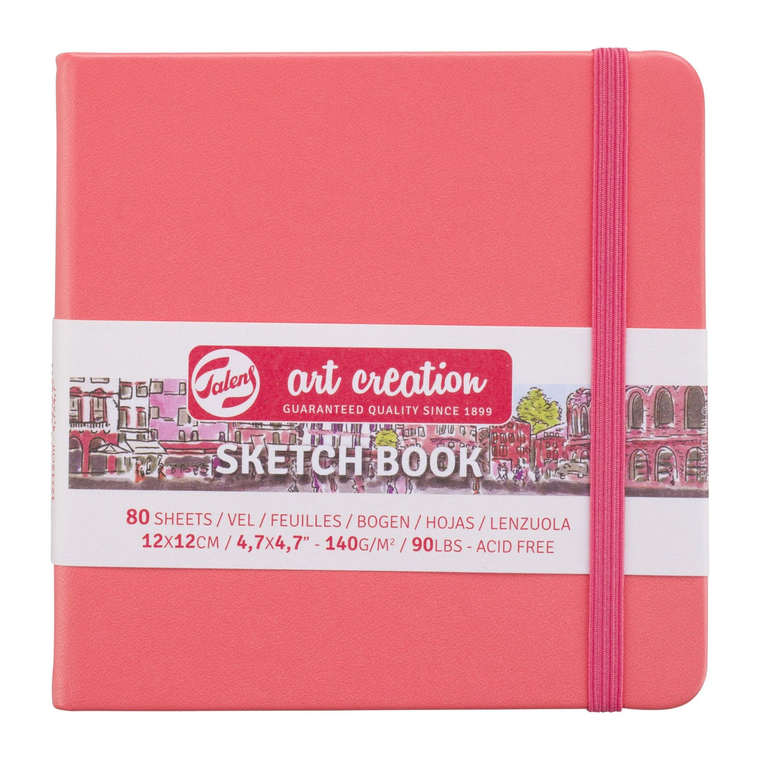 Talens Art Creation Skizzenbuch Korallrot 12 x 12 cm 140 g 80 Bogen - Kidis Art