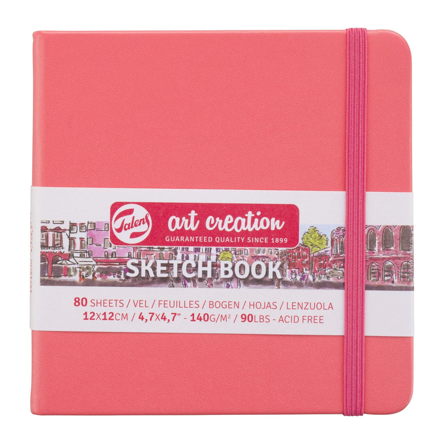 Talens Art Creation Skizzenbuch Korallrot 12 x 12 cm 140 g 80 Bogen - Kidis Art