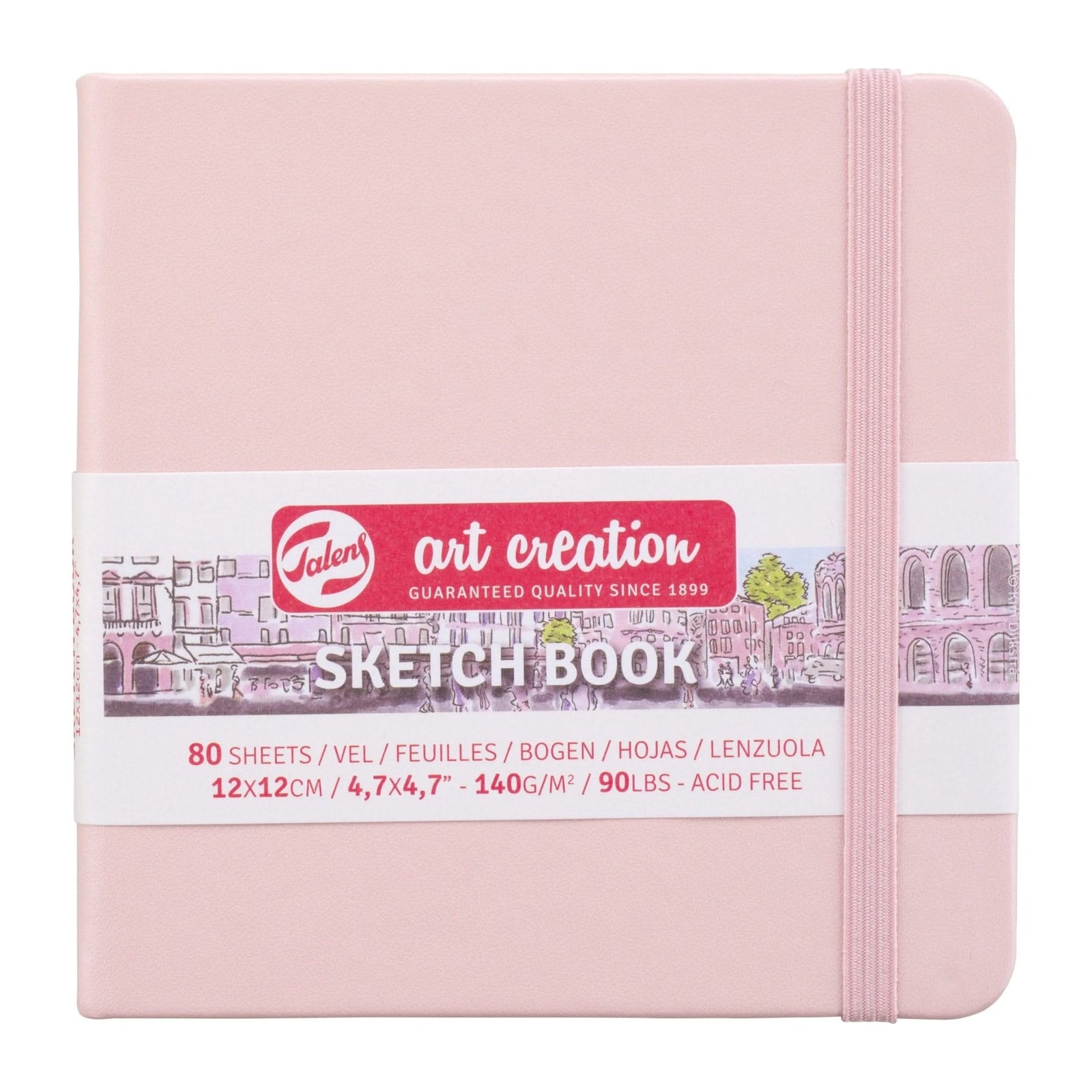 Talens Art Creation Skizzenbuch Pastellrosa 12 x 12 cm 140 g 80 Bogen - Kidis Art