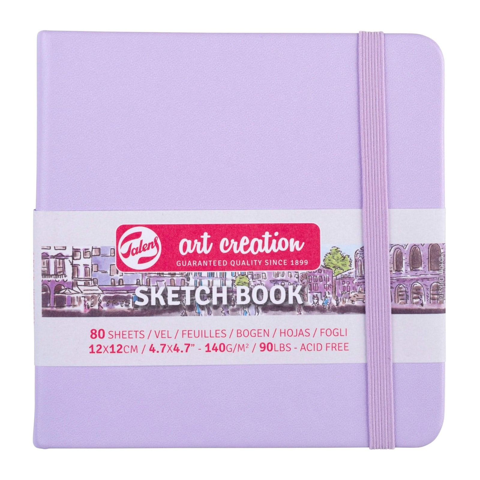 Talens Art Creation Skizzenbuch Pastellviolett 12 x 12 cm 140 g 80 Bogen - Kidis Art