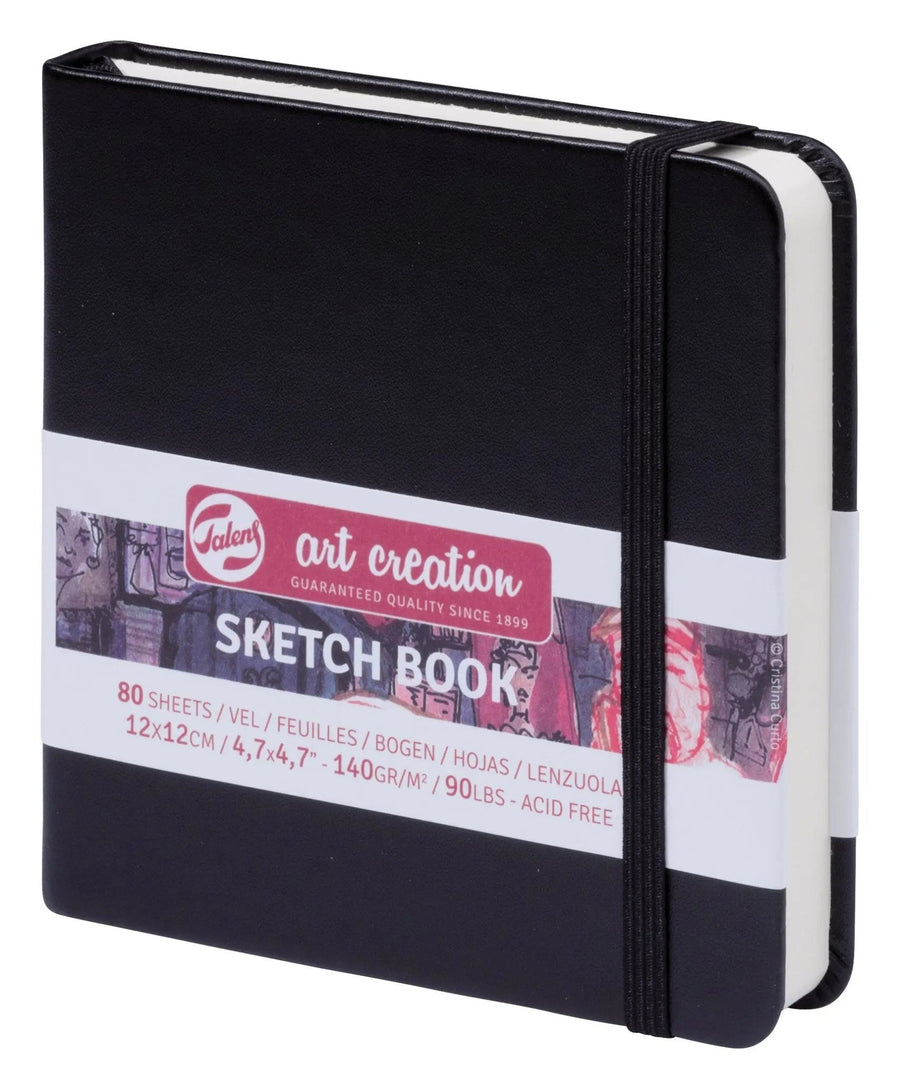Talens Art Creation Skizzenbuch Schwarz 12 x 12 cm 140 g 80 Bogen - Kidis Art