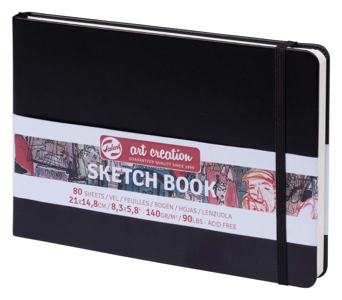 Talens Art Creation Skizzenbuch Schwarz 14.8 x 21 cm 140 g 80 Bogen - Kidis Art