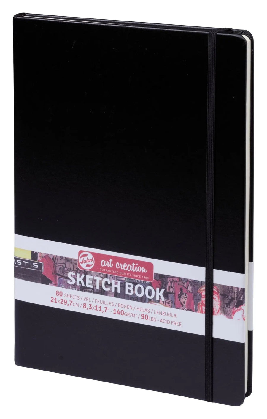 Talens Art Creation Skizzenbuch Schwarz 21 x 29.7 cm 140 g 80 Bogen - Kidis Art