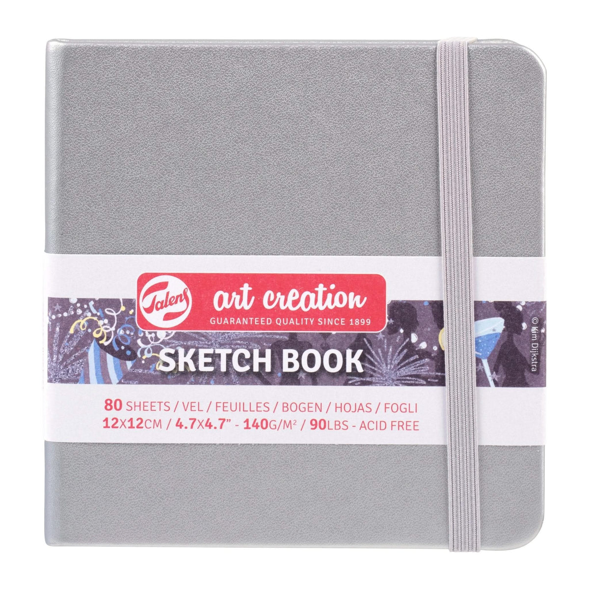 Talens Art Creation Skizzenbuch Silber glänzend 12 x 12 cm 140 g 80 Bogen - Kidis Art