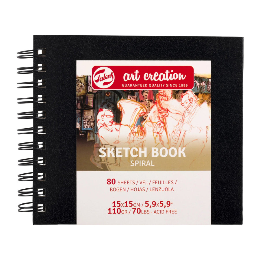 Talens Art Creation Skizzenbuch Spiral 15 x 15 cm 110 g 80 Bogen - Kidis Art