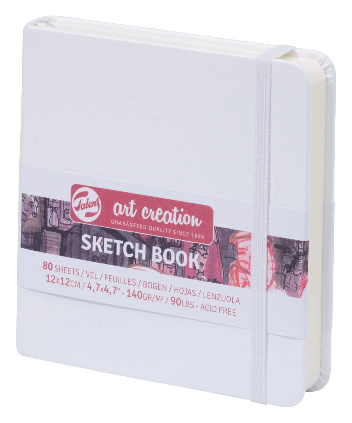 Talens Art Creation Skizzenbuch Weiß 12 x 12 cm 140 g 80 Bogen - Kidis Art