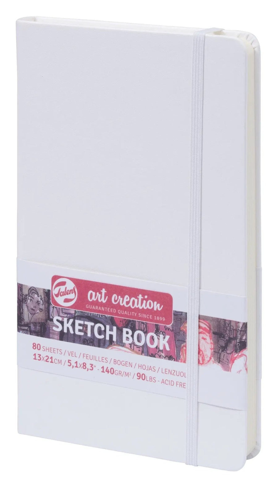 Talens Art Creation Skizzenbuch Weiß 13 x 21 cm 140 g 80 Bogen - Kidis Art