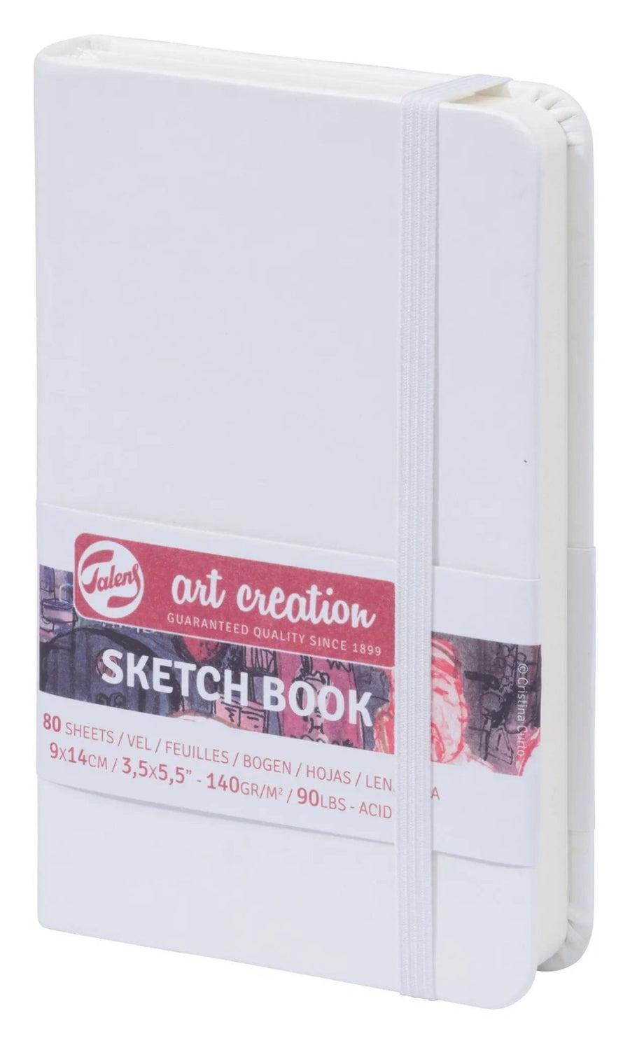 Talens Art Creation Skizzenbuch Weiß 9 x 14 cm 140 g 80 Bogen - Kidis Art