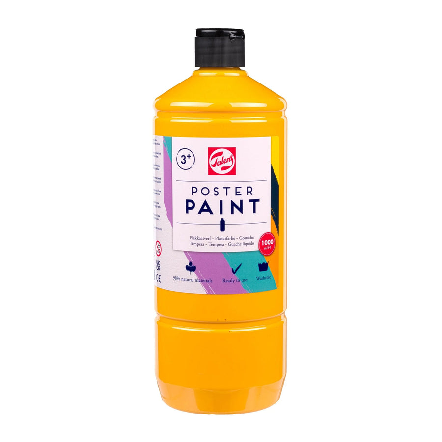 Talens Poster Paint Schulfarbe, 1 Liter, Sonnengelb - Kidis Art
