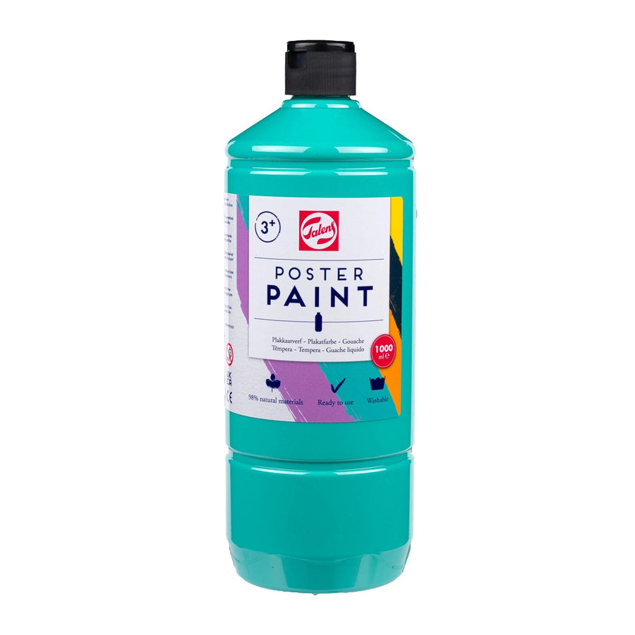Talens Poster Paint Schulfarbe, 1 Liter, Türkis - Kidis Art