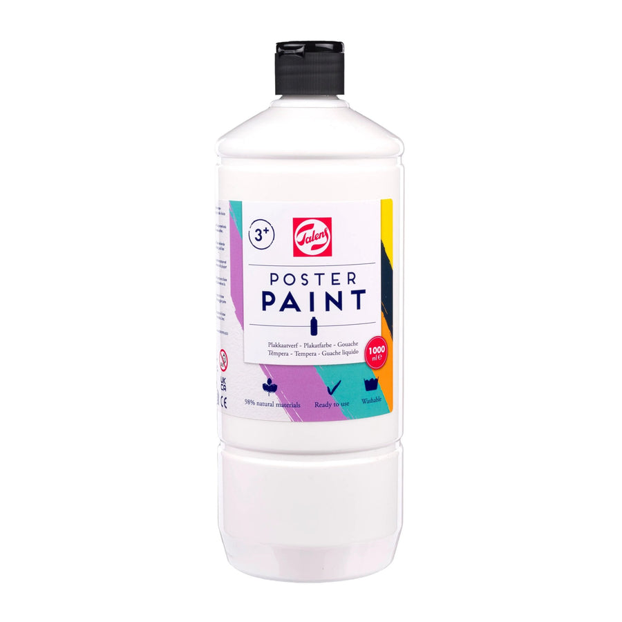 Talens Poster Paint Schulfarbe, 1 Liter, Weiss - Kidis Art