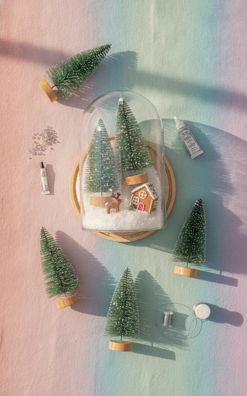 Tannenbaum mit Schnee 6x6x14cm - Kidis Art