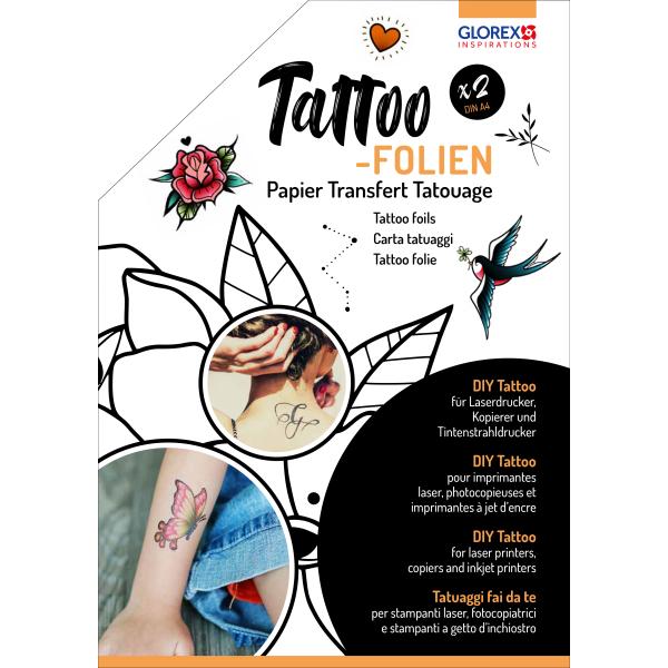 Tattoo - Folie A4, 2 St. für Laser - und Tintendrucker - Kidis Art