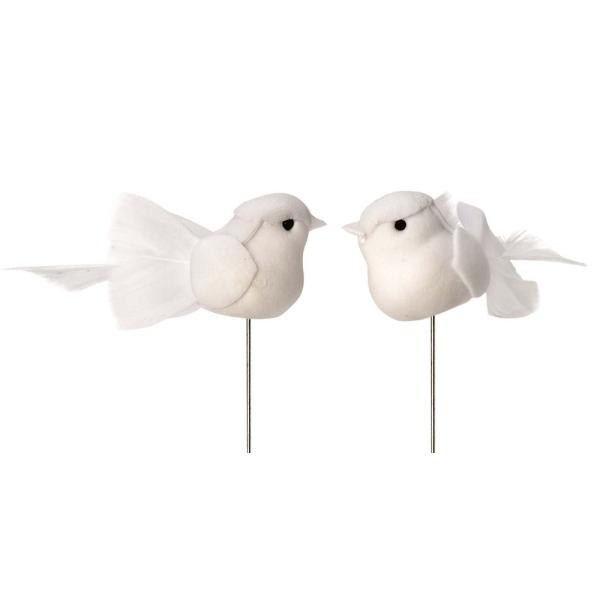 Taubenpaar mit Draht 5cm weiss - Kidis Art