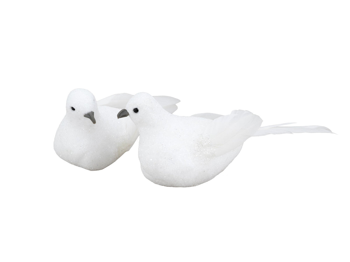 Taubenpaar, weiss, 16cm - Kidis Art