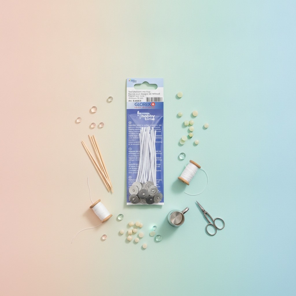 Teelichtdocht m.Fuss 80mm/12St - Kidis Art