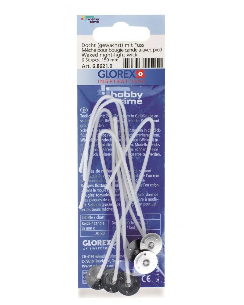 Teelichtdocht m.Fuss 150mm/6St - Kidis Art