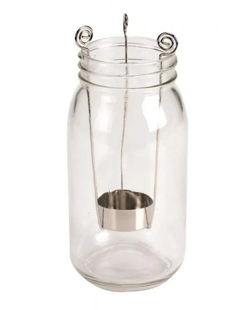Teelichthalter Metall silberf. für Glas 15cm 2St - Kidis Art