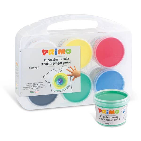 Textil Fingerfarbe Set 6 x 100 g - Kidis Art