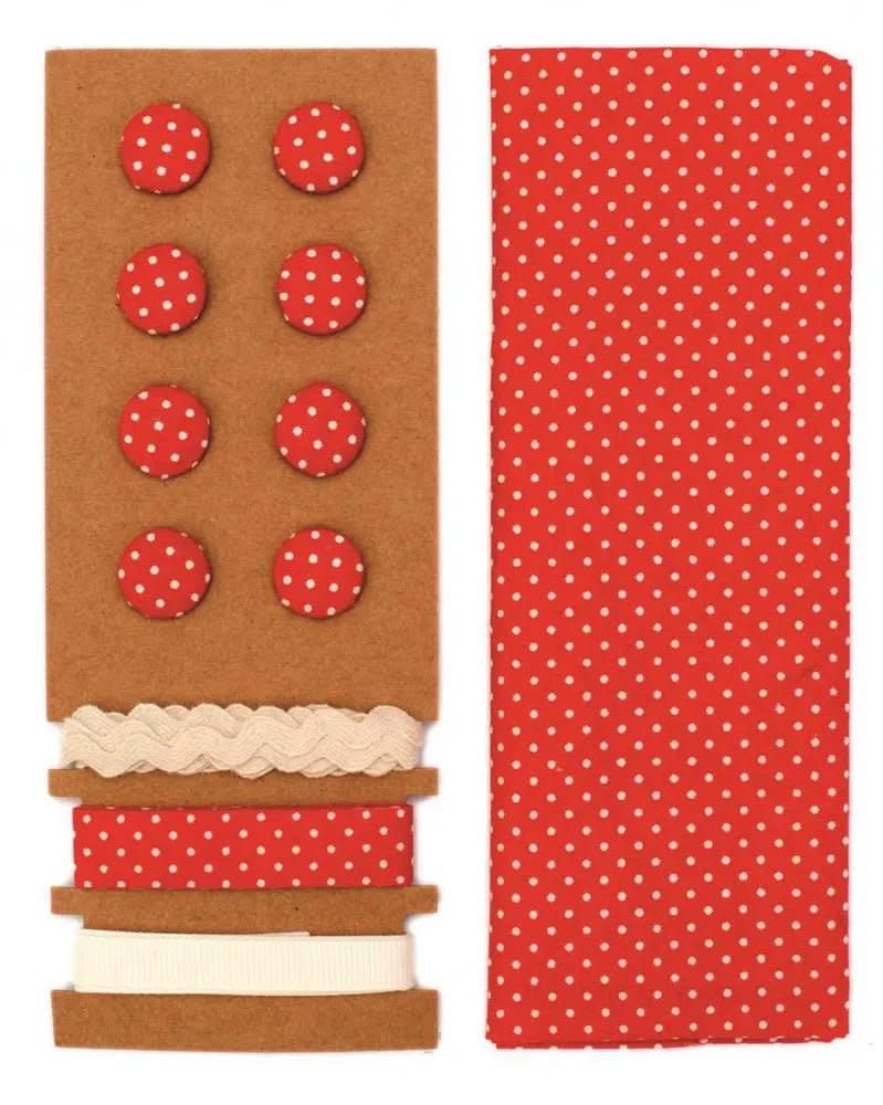 Textil-Set rosa-pink Blumen, 48x48cm Bänder 3x1m 8 Knöpfe - Kidis Art