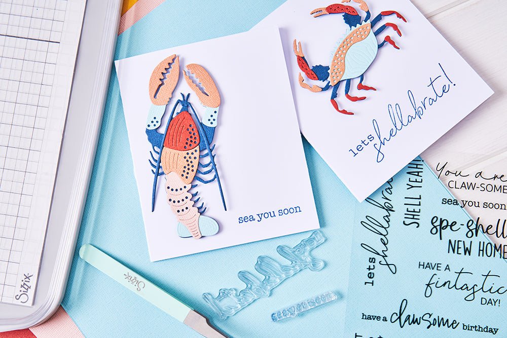 Thinlits Stanzset 10 Stück - Ocean Critters - Kidis Art