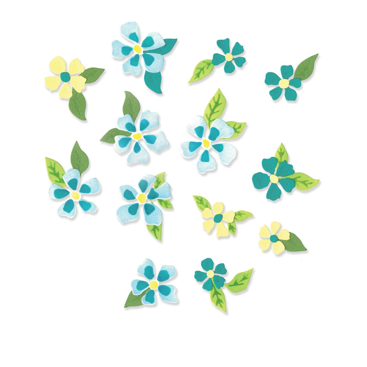 Thinlits Stanzset 10Stk. - Malerische Blüten und Hintergrund von Eileen Hull - Kidis Art