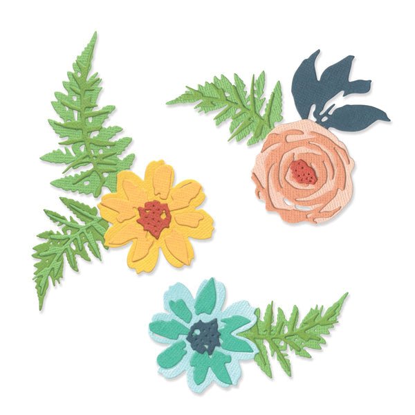 Thinlits Stanzset 11 Stk. - Blumen & Farn - Kidis Art