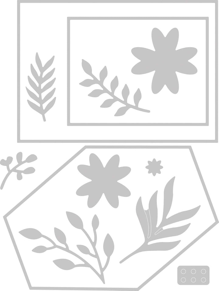 Thinlits Stanzset 12 Stück - Blumenrahmen - Kidis Art