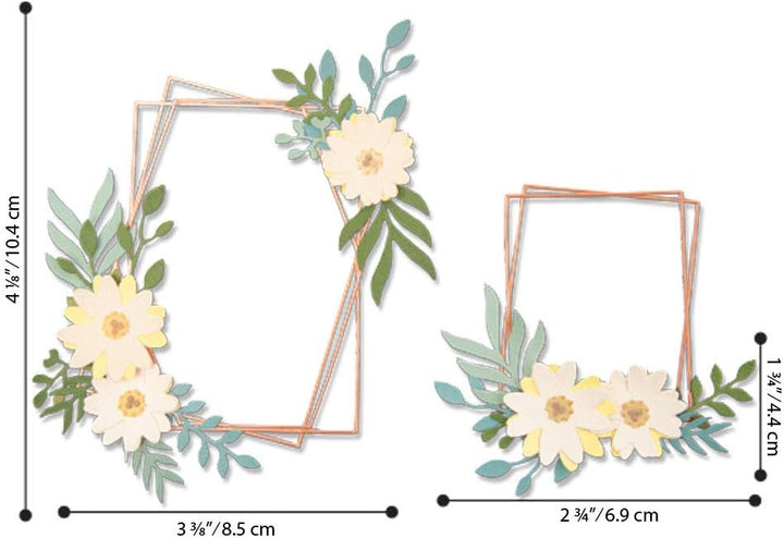Thinlits Stanzset 12 Stück - Blumenrahmen - Kidis Art