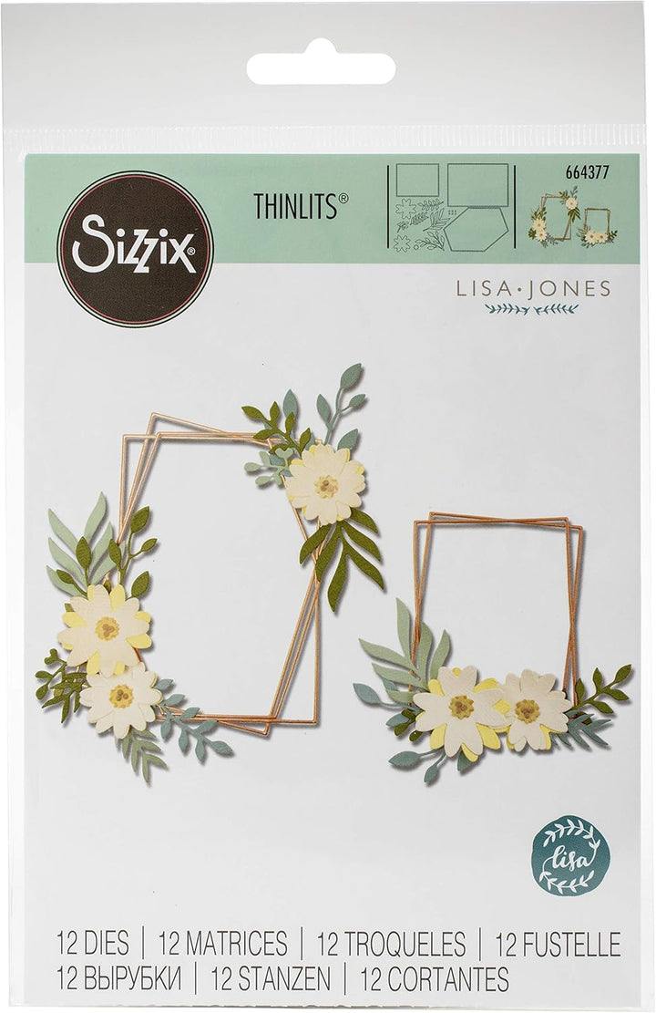 Thinlits Stanzset 12 Stück - Blumenrahmen - Kidis Art