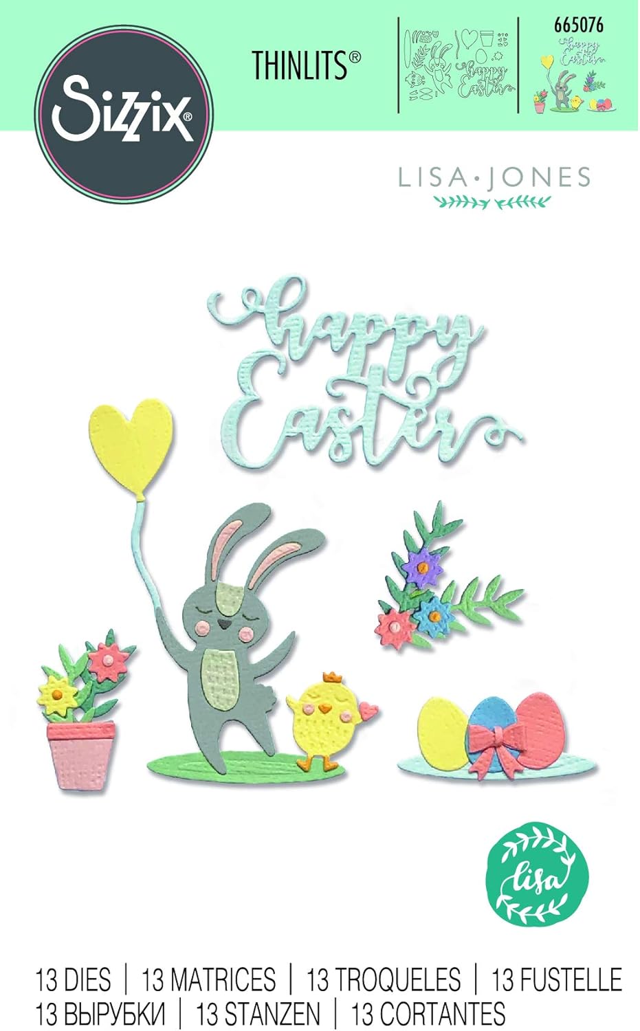 Thinlits Stanzset 13 Stück - Ostersymbole by Lisa Jones - Kidis Art
