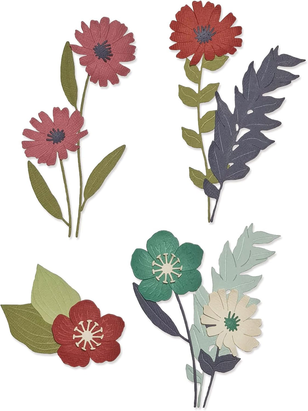 Thinlits Stanzset 13 Stück - Wilde Blüten - Kidis Art
